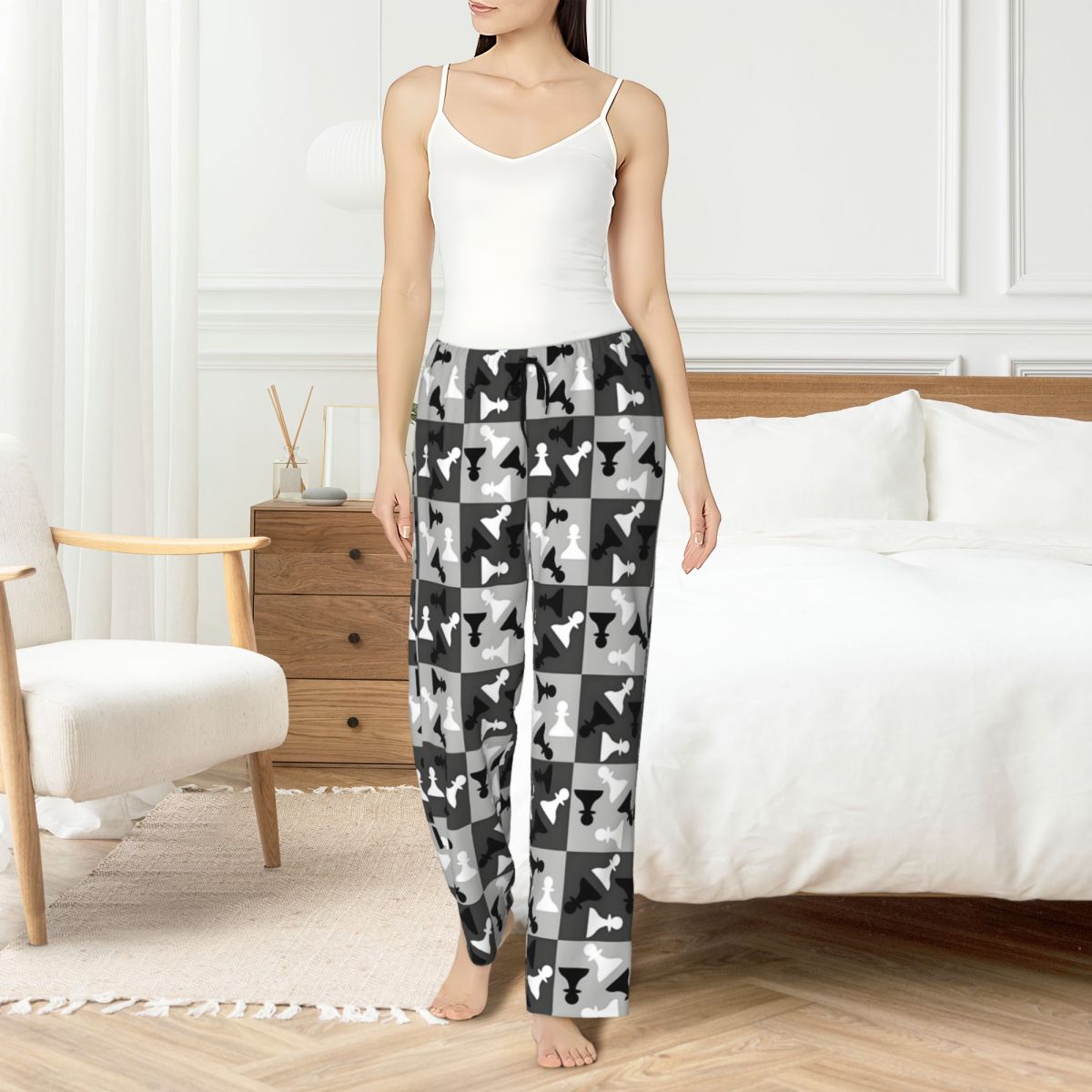 Board Game Is - Benutzerdefinierte Druck Frauen Schachbrett Pyjama Hosen