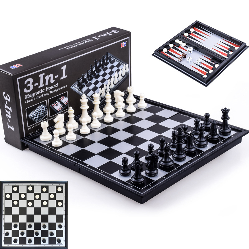 Board Game Vantage - Faltbares magnetisches Schach, 25 cm, Dame,