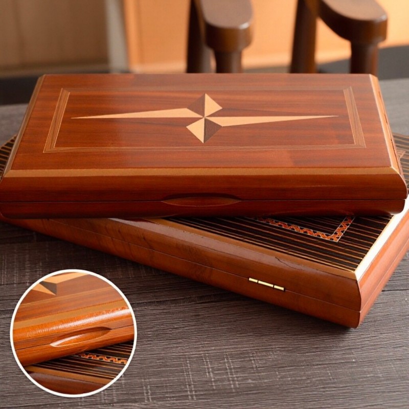 Board Game Vantage - Massivholz-Backgammon 11-19 Zoll Luxuriöses Professionelles Schachspiel
