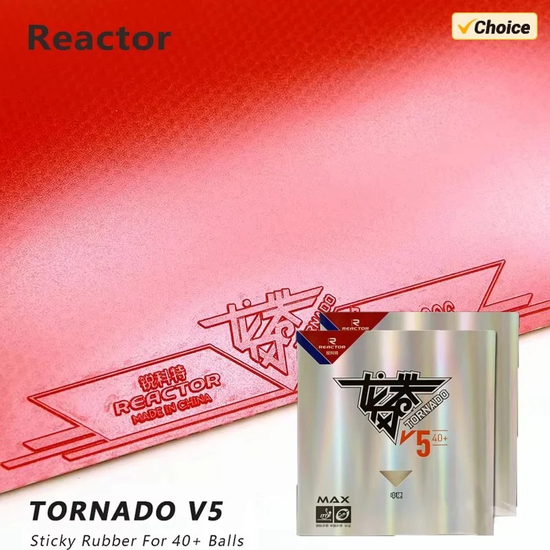 Board Game Table - REACTOR Tornado V5 Tischtennisbelag, klebriger Loop-Attack-Belag,