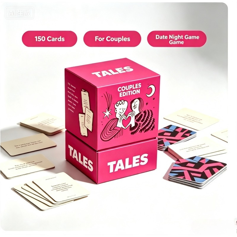 Board Game Quiz - TALES Paar-Edition 150 Stück Konversationskarten Paar-Dating-Nachtspiel