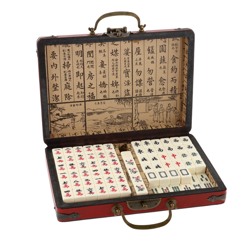 Board Game Vantage - Mah-Jong 144 Steine Chinesisches Nummeriertes Mahjong-Set