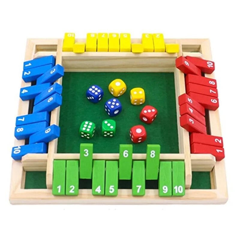 Board Game Enthusiast - Würfelbrettspiel aus Holz, Shut The Box