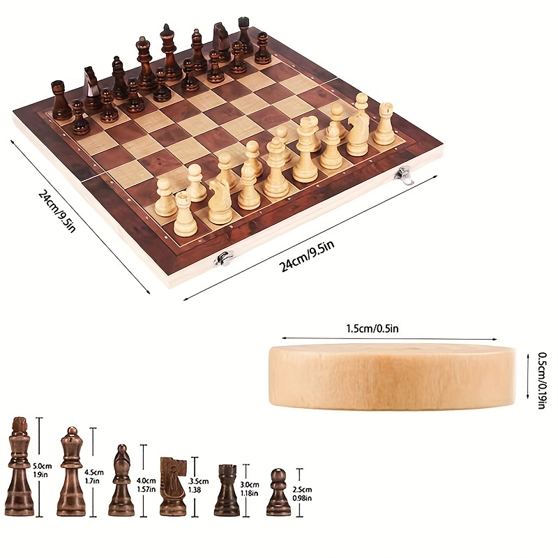 3-in-1-Schachbrett, klappbares – Board Game Vantage Bewertung und Preis